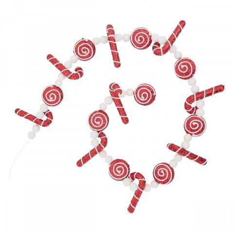 GUIRLANDE DE NOEL  PLF BONBON CANE SUCR 180CM