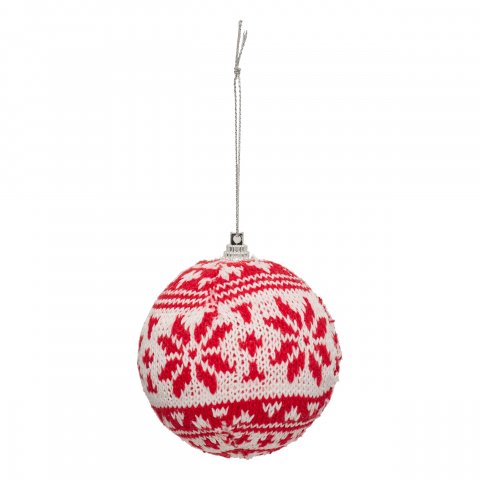 BOULE DE NOEL PLF PULL FLOCON RG 80MM
