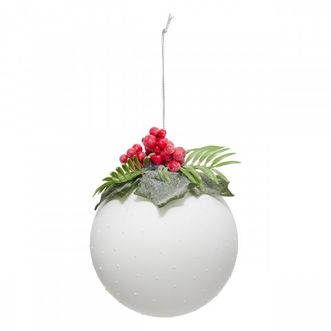 BOULE DE NOEL VERRE 100MM DECO HOUX BL