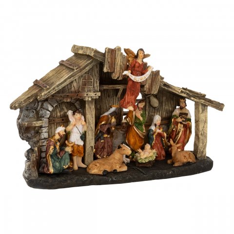CRECHE DE NOEL LED 11S USKO 3L H18CM