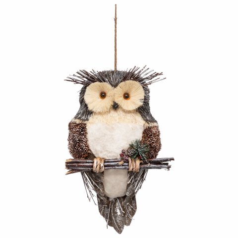 SUSP PLF HIBOU BRANCHE H50CM