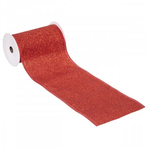 GUIRLANDE DE NOEL  RUBAN ROUGE 12CMX5M